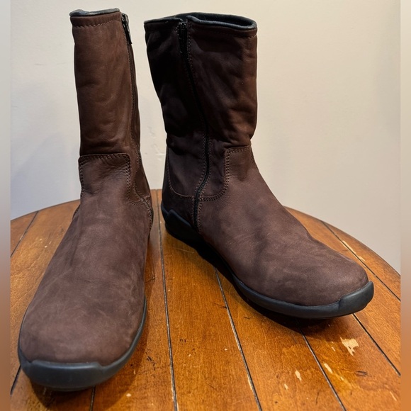Wolky Sole Water‎ Resistant Brown Nubuck Leather zip Up Boots sz 42 US 11 - Picture 3 of 11